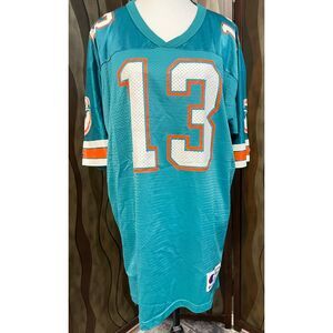 Vintage Champion Dan Marino 13 Miami Dolphins teal jersey. Size 44 (L-XL).
